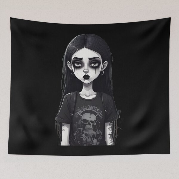 Item preview, Goth Girlfriend, Teen Girl, Unique Dark Characters designed and sold by Burn-Ego.