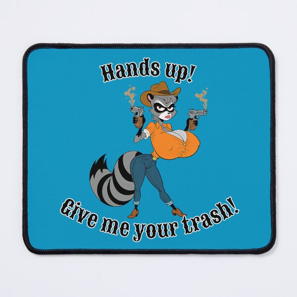 Item preview, Hands Up! Give Me Your Trash – Busty Furry Raccoon Bandit designed and sold by BaxInke.