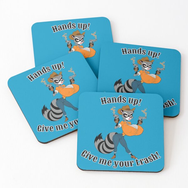 Item preview, Hands Up! Give Me Your Trash – Busty Furry Raccoon Bandit designed and sold by BaxInke.
