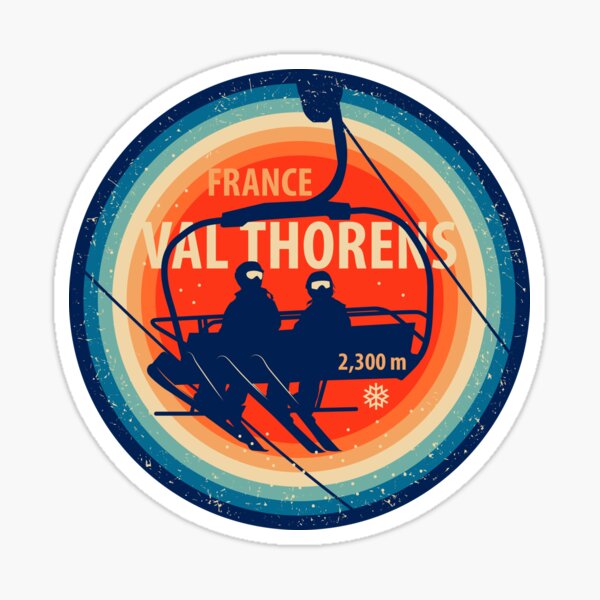 2 X 10cm Val Thorens Vnyl Stckers France French Sk Wnter Mountan Sport Toursm Holday - View #2