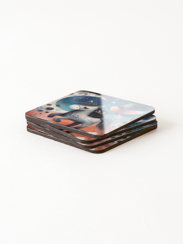 Thumbnail 4 of 5, Coasters (Set of 4), Pony Ride designed and sold by M-Y-A-R-T-.