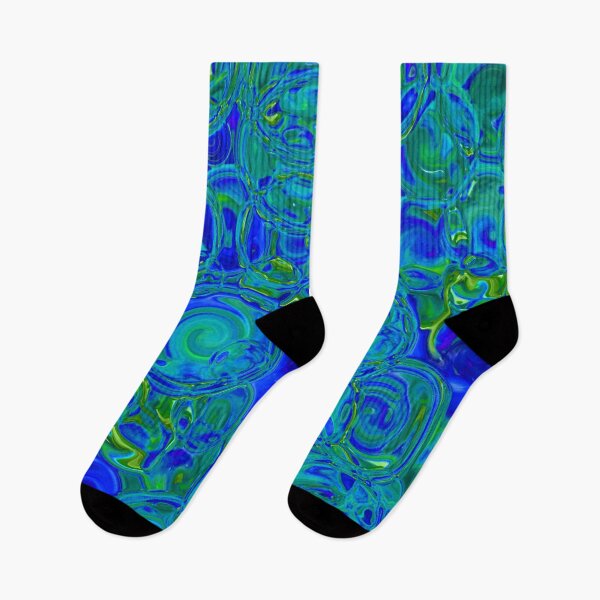Item preview, Blue & Green Glowing Hydrangea Fractal Circles designed and sold by SXW Designs.
