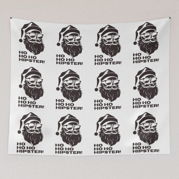 Item preview, Ho Ho Hipster Funny Santa Christmas designed and sold by ToxiCool.