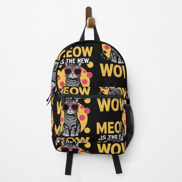 Item preview, Cat with Pink Sunglasses - Meow is the New Wow Cute Design designed and sold by ObjCrea123.