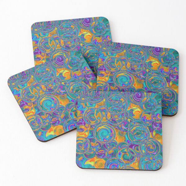 Item preview, Orange & Teal Hydrangea Fractal Circles designed and sold by SXW Designs.