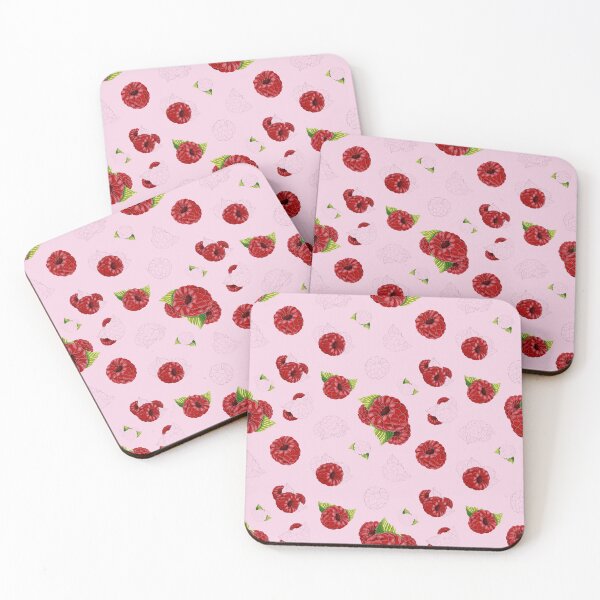 Item preview, raspberry, pattern, raspberry pattern nature, crimson, green, garden, watercolor designed and sold by Tetiana Pohurska.