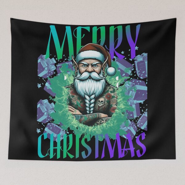 Item preview, Tattooed Santa Claus designed and sold by ErrorRoom.