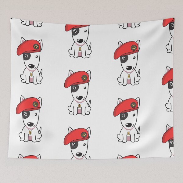 Item preview, Cute Red Beret Bull terrier designed and sold by Pet Station.