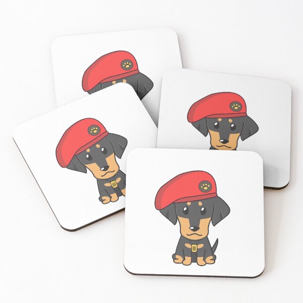 Item preview, Cute Red Beret dachshund Dog designed and sold by Pet Station.