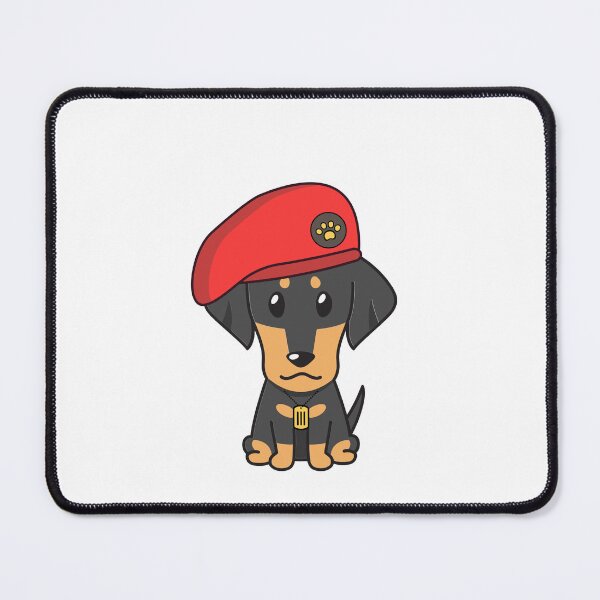 Item preview, Cute Red Beret dachshund Dog designed and sold by Pet Station.