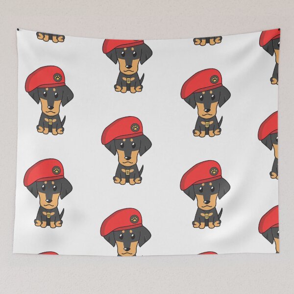 Item preview, Cute Red Beret dachshund Dog designed and sold by Pet Station.