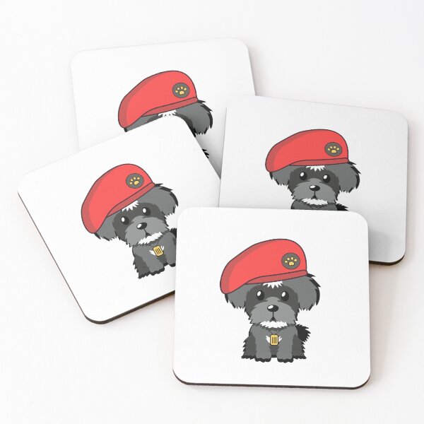 Item preview, Cute Red Beret Schnauzer Dog designed and sold by Pet Station.