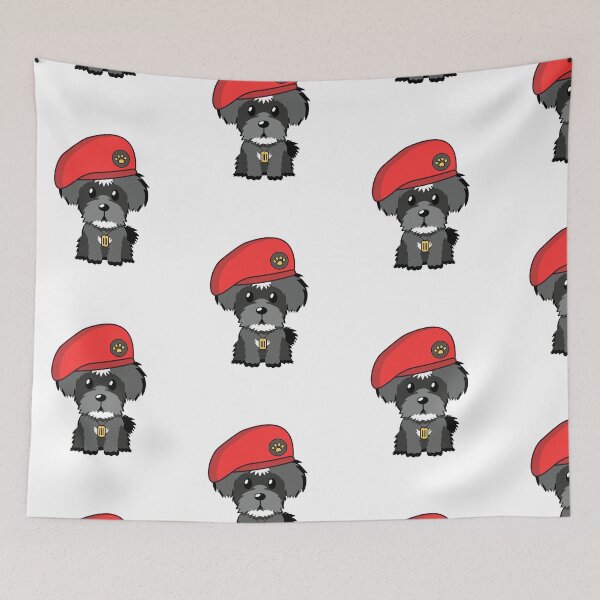 Item preview, Cute Red Beret Schnauzer Dog designed and sold by Pet Station.