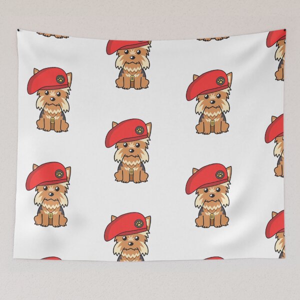 Item preview, Cute Red Beret yorkshire terrier Dog designed and sold by Pet Station.