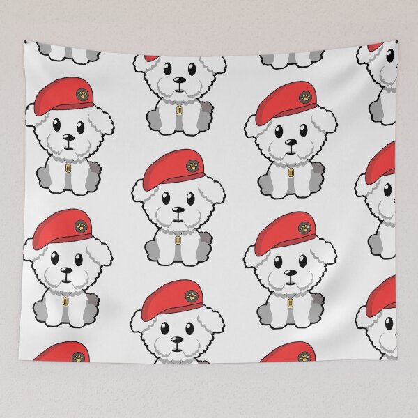 Item preview, Cute Red Beret Furry Dog designed and sold by Pet Station.