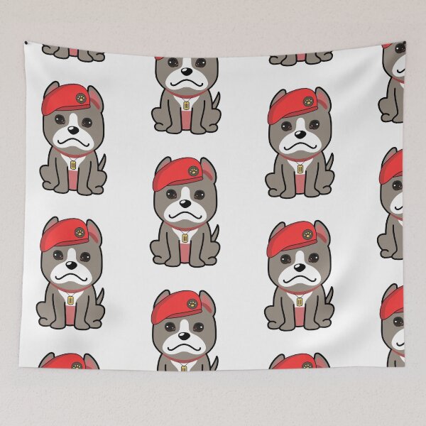 Item preview, Cute Red Beret grey Dog designed and sold by Pet Station.