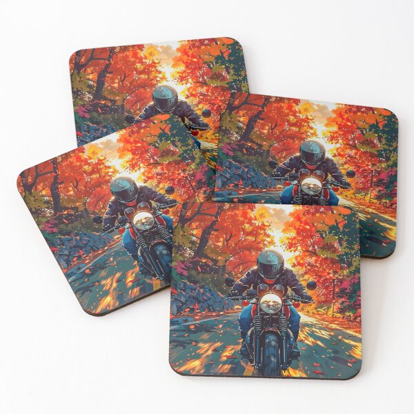Item preview, Biker and Autumn Road designed and sold by Rostislav Tarasenko.