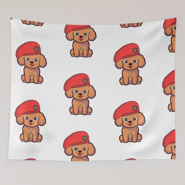 Item preview, Cute Red Beret brown Dog designed and sold by Pet Station.