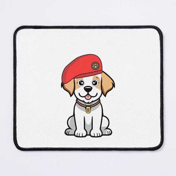 Item preview, Cute Red Beret Happy Dog designed and sold by Pet Station.