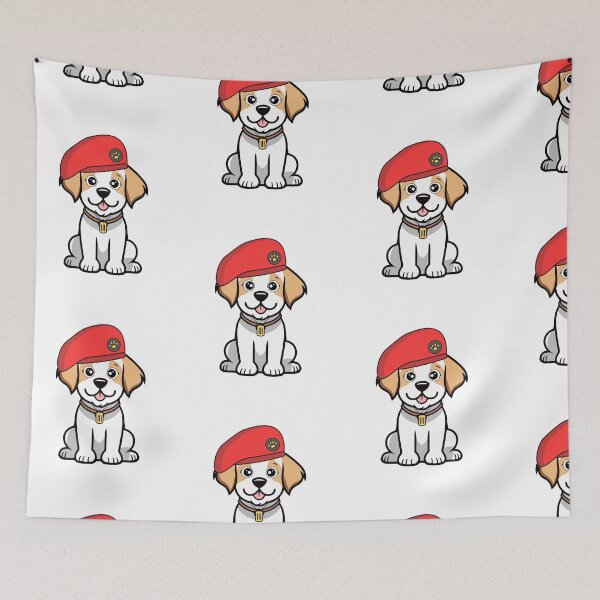Item preview, Cute Red Beret Happy Dog designed and sold by Pet Station.