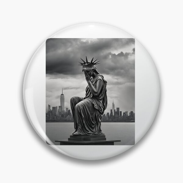 Item preview, Devastated Statue of Liberty! - Funny US election designs designed and sold by Happier-Futures.
