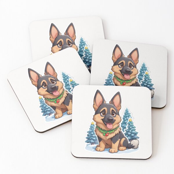 Item preview, Christmas Cartoon German Shepherd designed and sold by Krieghorn.