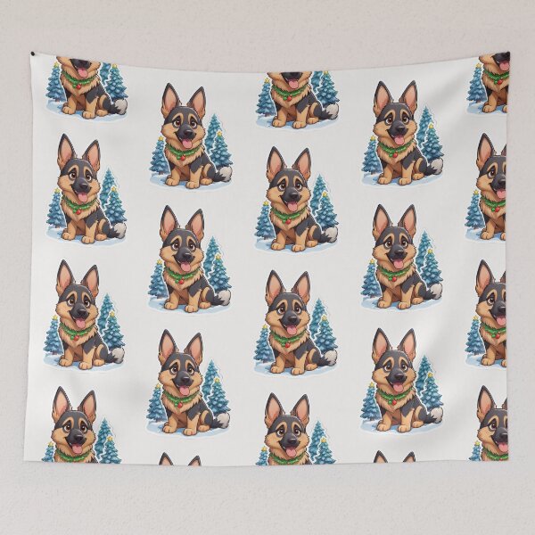 Item preview, Christmas Cartoon German Shepherd designed and sold by Krieghorn.