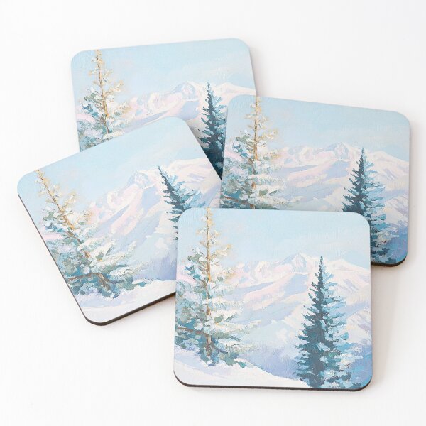Item preview, Winter Snow Mountains Fir Trees White I designed and sold by ArtHouseNiklas.