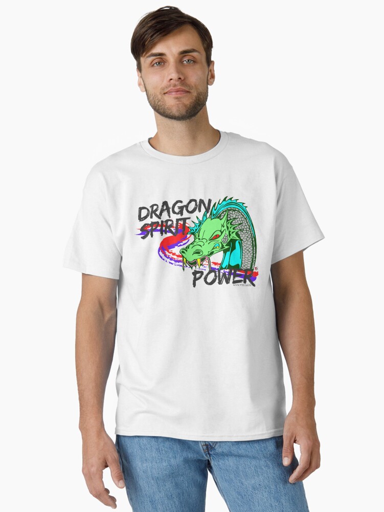 Aperçu 1 sur 7. T-shirt classique avec l'œuvre DRAGON SPIRIT POWER-1. créée et vendue par Vinidal.