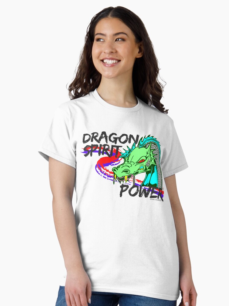 Aperçu 2 sur 7. T-shirt classique avec l'œuvre DRAGON SPIRIT POWER-1. créée et vendue par Vinidal.