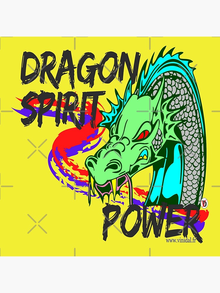 Aperçu 2 sur 2. Tote bag avec l'œuvre DRAGON SPIRIT POWER-1. créée et vendue par Vinidal.