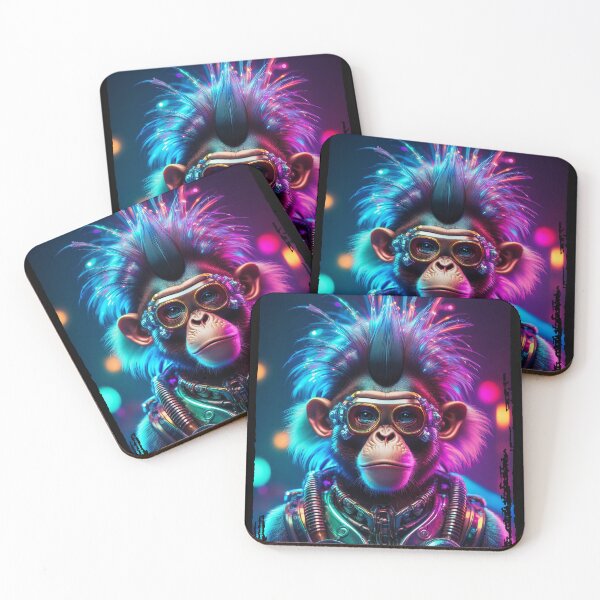 Item preview, Raver Punk | Night Life | Cyberpunk Monkey Collection designed and sold by monkeybusiness.pt.