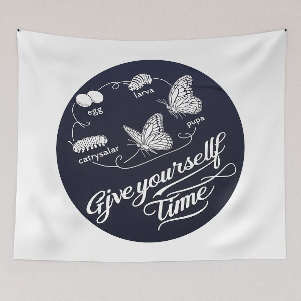 Item preview, Give Yourself Time: Butterfly Life Cycle Tee designed and sold by TeesHearts100.