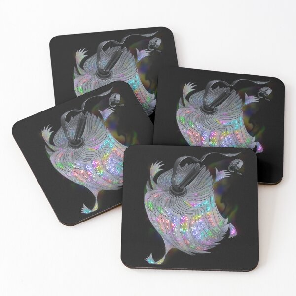 Item preview, Mysterious living tome in the manic-euphoric state with vibrant colors and glowing symbols designed and sold by Ekaterina Glazkova.
