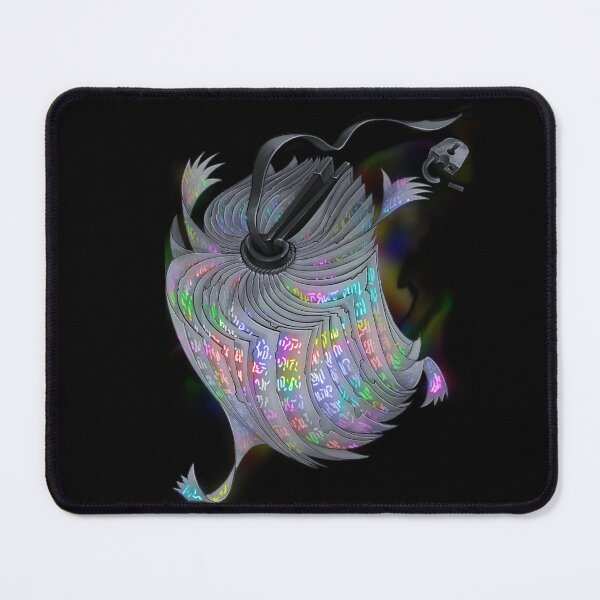 Item preview, Mysterious living tome in the manic-euphoric state with vibrant colors and glowing symbols designed and sold by Ekaterina Glazkova.