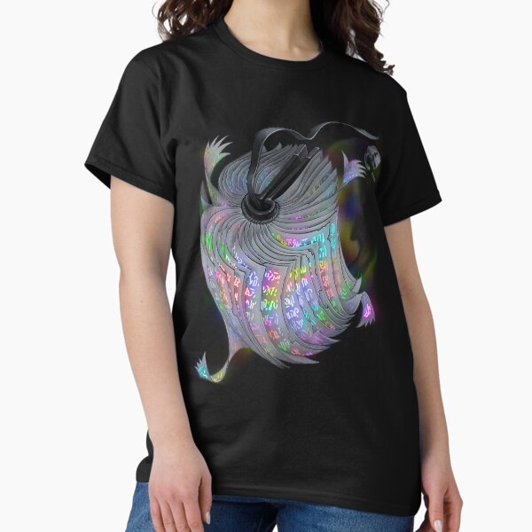 Vista previa del artículo con la obra «Misterioso tomo viviente en estado maníaco-eufórico con colores vibrantes y símbolos brillantes.», diseñado y vendido por Ekaterina Glazkova.