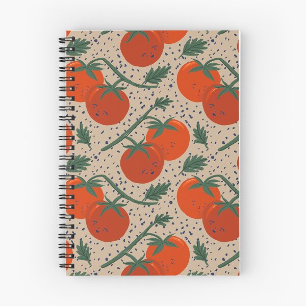 Item preview, Retro 90s tomato vegetable foodie  kitchen  Pattern by Illustrator Jemma Jamie SKidmore  designed and sold by Jemma Jamie Skidmore.