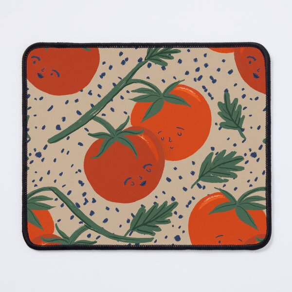 Item preview, Retro 90s tomato vegetable foodie kitchen Pattern by Illustrator Jemma Jamie SKidmore designed and sold by Jemma Jamie Skidmore.