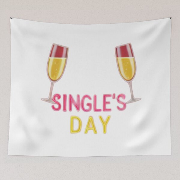 Item preview, Sparkling Drink with Bubbles – Glasses for Single's Day designed and sold by maritas22.