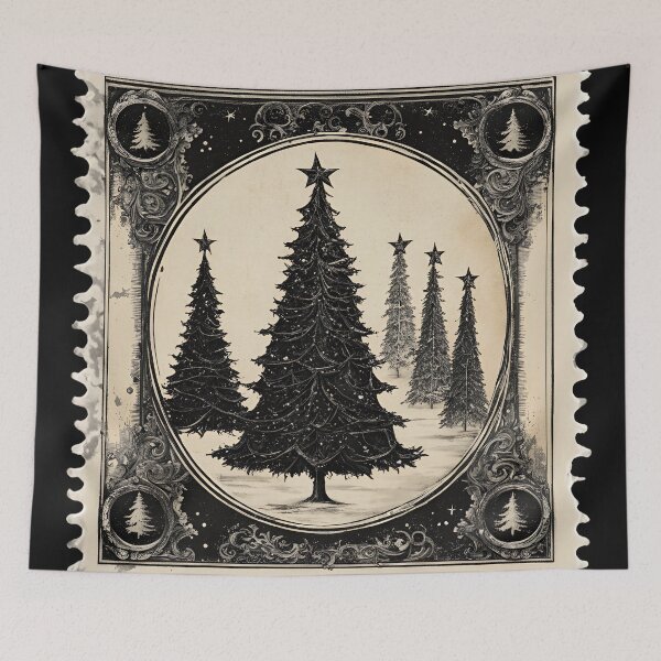 Item preview, Old-Fashioned Festivities: Christmas Tree Stamp designed and sold by Vintagestamps.
