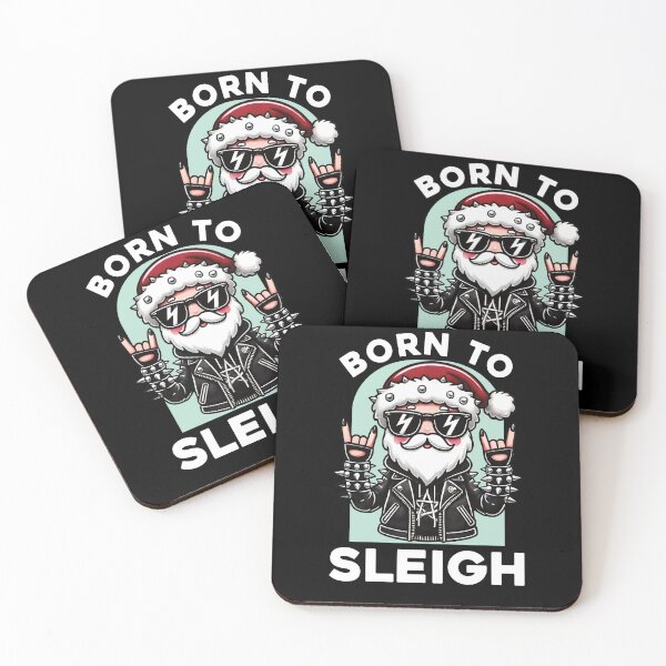 Item preview, Born to Sleigh - Heavy Metal Santa - Dark designed and sold by Woggy-Doodles-.