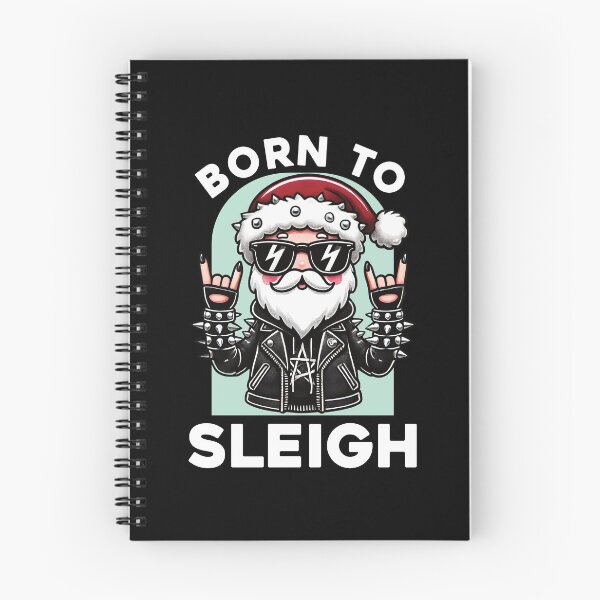 Item preview, Born to Sleigh - Heavy Metal Santa - Dark designed and sold by Woggy-Doodles-.
