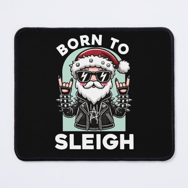 Item preview, Born to Sleigh - Heavy Metal Santa - Dark designed and sold by Woggy-Doodles-.