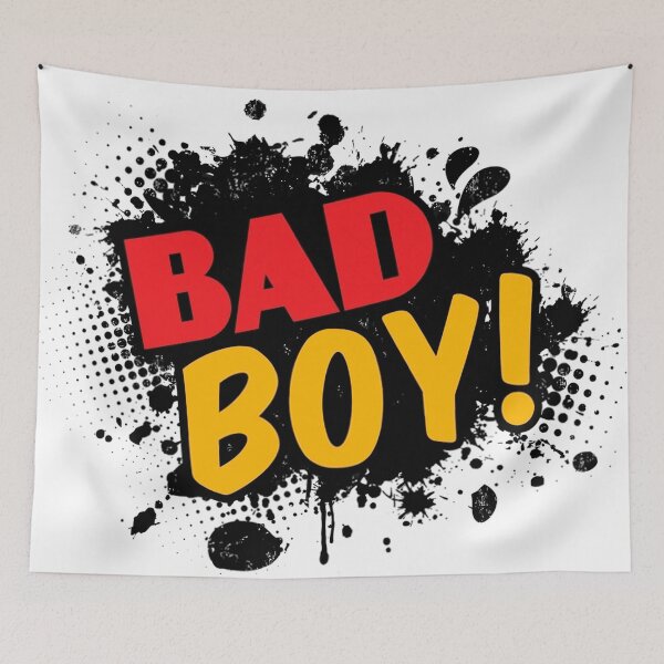 Item preview, bad boy on black ink splatter background illustration designed and sold by TYTOS-SHOP.