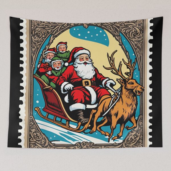 Item preview, Nostalgic Christmas: Santa’s Magical Sleigh designed and sold by Vintagestamps.