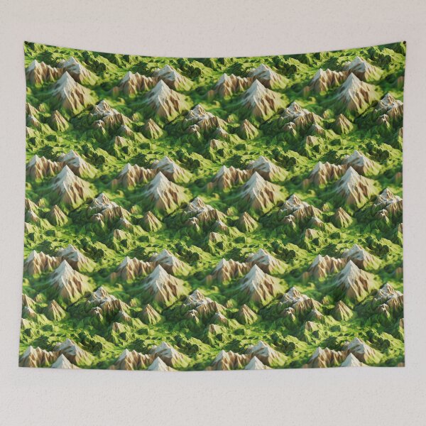 Item preview, Green Mountains Pattern Design designed and sold by NicolasGlowArt.