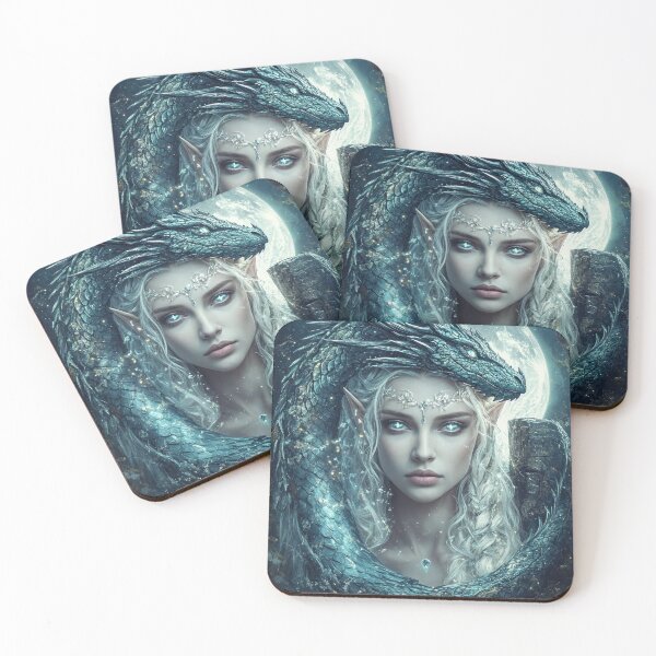 Item preview, Moonlit Harmony: The Dragon and the Elf designed and sold by LemurianPortals.