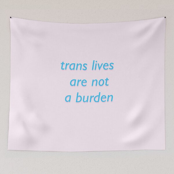 Item preview, trans lives are not a burden (vertical edition) designed and sold by melschnef.