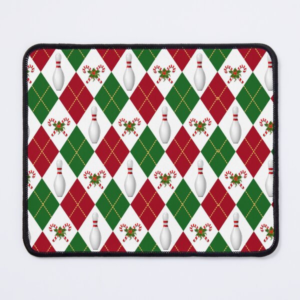 Item preview, Bowling pins Christmas Argyle pattern designed and sold by BeebooDesign.