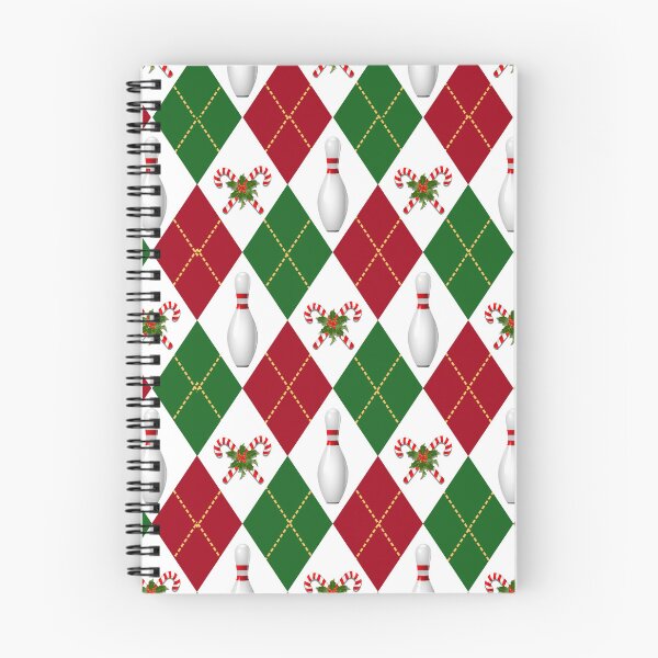 Item preview, Bowling pins Christmas Argyle pattern designed and sold by BeebooDesign.